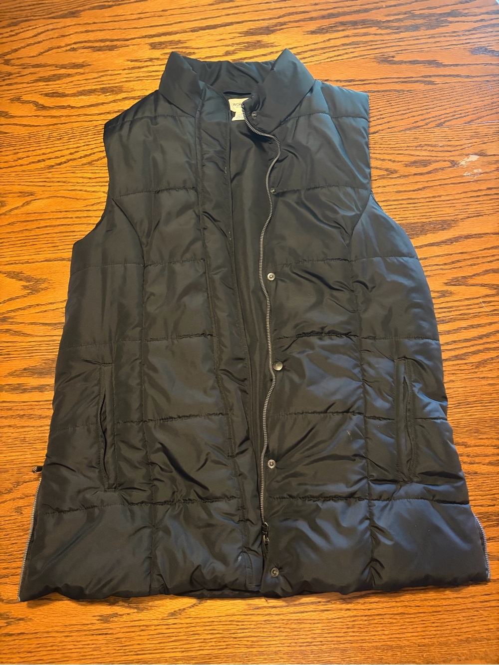 Workshop Republic Clothing Black Quilted Puffer Vest